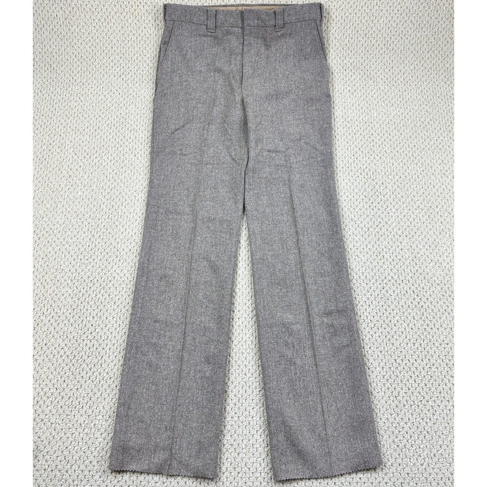 Vtg Woolrich Wool Pants Mens 36 Brown Stright Trousers Unfinished Cuffs USA Made